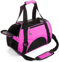 ZaneSun Cat Carrier,Soft-Sided Pet Travel Carrier for Cats,Dogs Puppy Comfort Portable Foldable Pet Bag Airline Approved (Small Rosered) - color: Small-RoseRed
