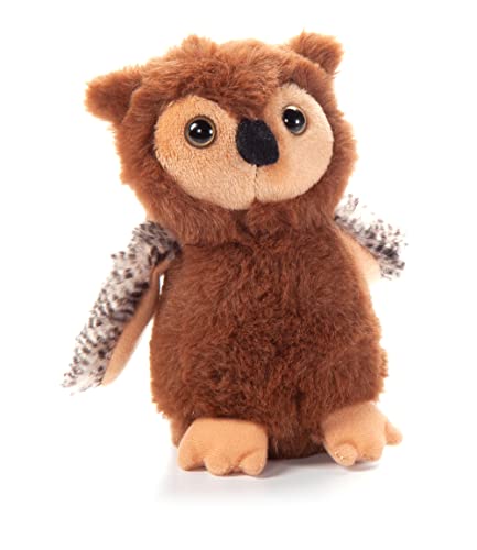 The Petting Zoo Owl Stuffed Animal Plushie, Gifts for Kids, Wild Onez Babiez Wildlife Animals, Brown Owl Plush Toy 6 Inches - color: Owl
