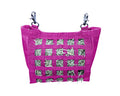 Rabbit & Guinea Pig Hay Bag Feeder with Super Tough Bottom® Design | Small 10.5" x 9" x 5" Hay Feeder | Organized Feeding | Made in USA Design (Pink, Small 10.5" x 9" x 5") - color: Pink