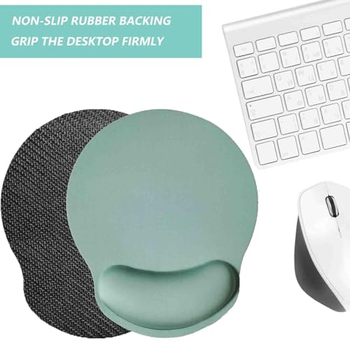 Mouse Pad with Wrist Support, Ergonomic Mouse Pad with Memory Foam Wrist Rest Cushion, Non-Slip Rubber Base Gaming Mice Pad for Home Office Computer Laptop, Green - color: Green