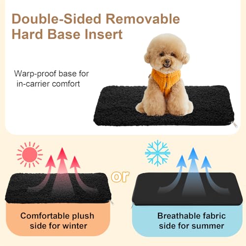 Dog Purse Carrier for Small Dogs Cats Rabbits Up to 12lbs, Lightweight Pet Sling Carriers with Crossbody Strap, Portable Puppy Soft Sided Tote Bag Carrier for Vet,Hiking,Travel Black - color: Black