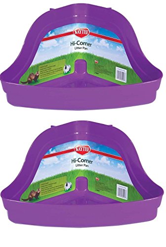 Kaytee High Corner Litter Pan (Assorted Colors) 2pk. 13.25" x 10.25" x 7"