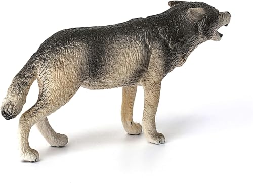 Schleich Wild Life Realistic Prowling Gray Wolf Figurine - Durable North American Forest Animal Figure for Kids, Perfect Toy for Fun and Imaginative Adventures, Gift for Boys and Girls Ages 3+ - style: Gray Wolf