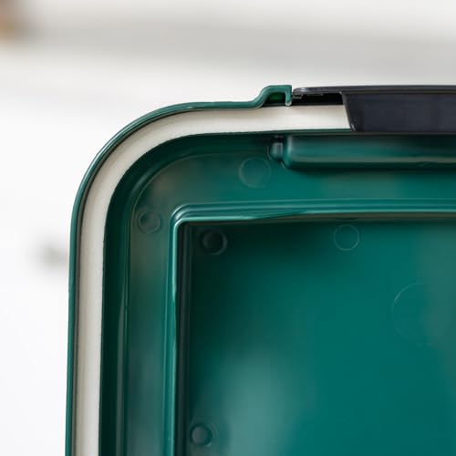 IRIS USA Airtight Pet Food Container, Up to 30 lbs & 11 lbs, Green | Airtight Seal, BPA-Free, 2-Cup Scoop, Stackable Design, Rolling Wheels, Dual Storage - size: 30 lbs, 11 lbs