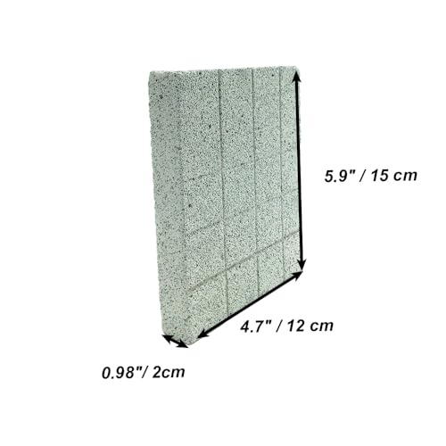 Shelltech Small Animal Grinding Lava Stone, Hamster Grinding Claw Pad Grinding Teeth Block for Hamster Chinchilla Rabbit (5.9"*4.7"*0.98") - size: 5.9"*4.7"*0.98"