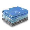 1 Pack 3 Blankets Super Soft Fluffy Premium Cute Cat Pattern Pet Blanket Flannel Throw for Dog Puppy Kitten Blue/Cyan/Grey Large(41x31 inch) - color: Blue/Cyan/Grey, size: 41x31 inch (Pack of 3)