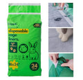 Hopp'd™ Disposable Cage Liners for Guinea Pigs, Rabbits, Ferrets & Small Pets - Ultra Absorbent Bunny Pee Pads with Bamboo Odor Control; Guinea Pig Bedding (18" x 24" Small Essential) | 24 Count - style: 18" x 24" Small Essential