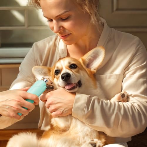 Dog Nail Grinder, Dog Nail Trimmers and Clippers Kit, Super Quiet, Rechargeable, for Small Large Dogs & Cats Toenail & Claw Grooming,3 Speeds - color: Minty Breeze