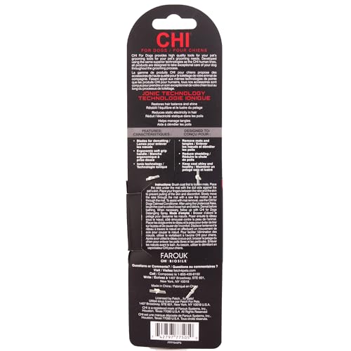 CHI for Dogs Dematting and Deshedding Undercoat Rake Dog Grooming Tool Long Hair and Double Coats Rounded Blade Teeth Remove Mats and Loose Undercoat Detangling Rake Shedding Control Ergo Handle | Rounded blade teeth remove mats and loose undercoat, for l