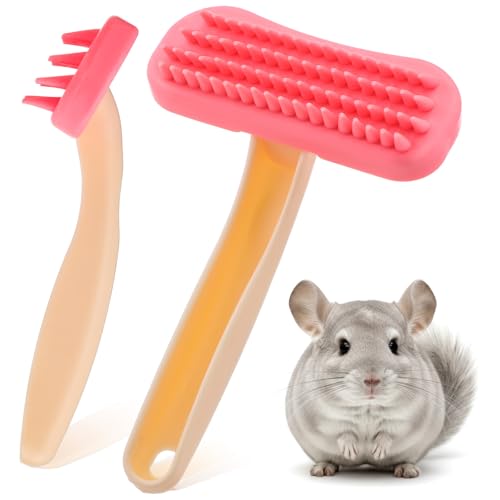 2Pcs Rabbit Brush, Bunny Brush for Grooming, Rabbit Grooming Brushes Kit for Small Pets, Cats, Dogs, Kittens
