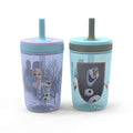 Zak Designs Disney Frozen II Movie Kelso Tumbler Set, Leak-Proof Screw-On Lid with Straw, Made of Durable Plastic and Silicone, Perfect Bundle for Kids (Frozen 2 Olaf, 15 oz, 2pc Set) - color: Frozen 2