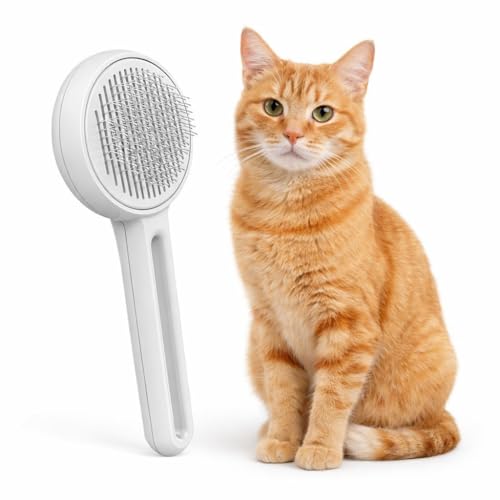 Deshedding Brush for Cats and Dogs | Gentle Grooming Tool, Removes Loose Hair and Undercoat, Slicker Brush, All Coat Types, Reduces Shedding and Tangles