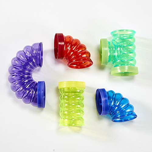 Kaytee CritterTrail Fun-nel Twist-& Turn Hamster Tubes | Expand play space. Hamster tunnels for habitat expansion. Small animal tubes & tunnels, easy-clean, comfort grip - size: Twist-& Turn Tubes Kit