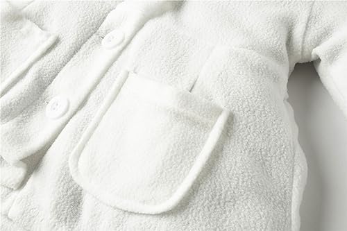 Mud Kingdom Little Girl Fleece Jacket Coat - color: White, size: 6 Months