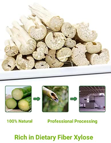 300g Snacks Sweet Bamboo Chew Toy for Rabbits Chew Sticks for Hamster Chinchilla Guinea Pig,Molar Treats Snack for Small Animals