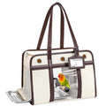 Sanmoncare Airline Approved Bird Carrier for Parrots, Travel Bird Cage | Carrier for Cockatiels Conures Small Birds, Portable Pet Carrier Bag with Removable Tray, Breathable Mesh Windows, White - color: White