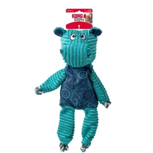 KONG Floppy Knots - Durable No‑Stuffing Squeaky Rope & Plush Dog Toy - for Teething, Playing (Hippo, Extra Large) - color: Hippo, size: Extra Large