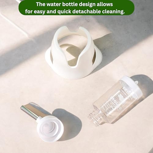Hamster Water and Food Dispenser Set, Stand Water Bottle Holder Food the Bowl for Dwarf Hamsters Small Guinea Pigs Gerbil Hedgehog Small Animals Hamster Cage Accessories, Mini Pets Stuff (Blue, 80 ml)