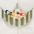 Stuffed Animal Hammock with Weaving Tassels and Beads Sage Green - color: Sage Green