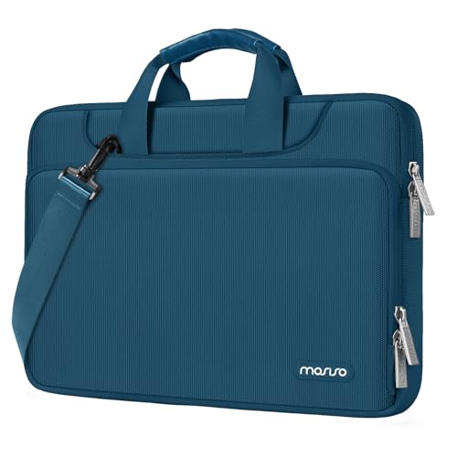 MOSISO 360 Protective Laptop Bag 13.3 inch, 13-14 inch Computer Bag | Compatible with MacBook Air 13 inch/Pro 13 /Pro 14, HP,Dell,Notebook, Laptop Carrying Case with Strap&Handle, Teal Green - color: Teal Green, size: 13.3 inch