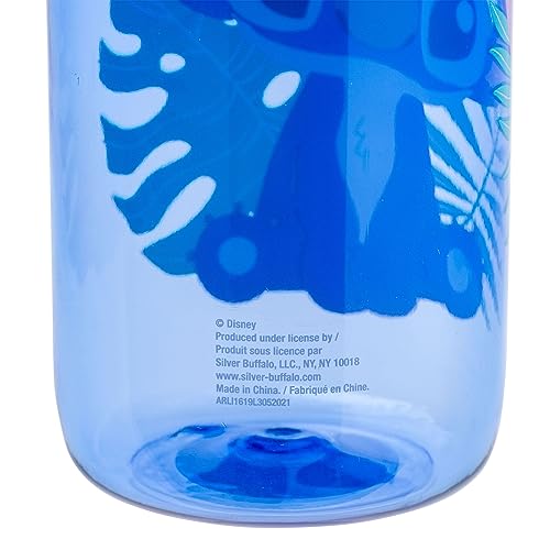 Silver Buffalo Disney Lilo and Stitch Ohana Cute Stitch, Water Bottle, 28oz | Includes Screw-On Lid, 0.83 Liters - color: Cute Stitch Ohana, size: 28 Ounces