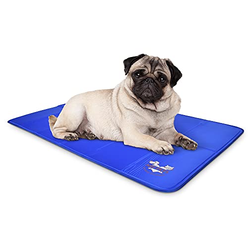 Arf Pets Dog Cooling Mat - Solid Gel Self-Cool Pad | Durable & Non-Toxic | Pressure-Activated | No Water, Electricity, Batteries or Refrigeration Needed | For Beds, Kennels & Crates - size: 23 x 35