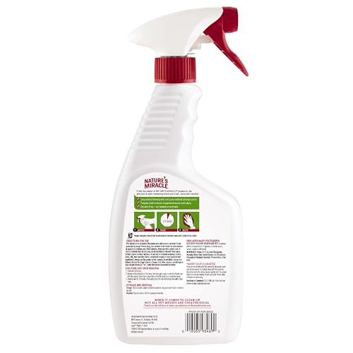 Nature's Miracle Bird Cage & Surface Cleaner, 24 oz | Bio-Enzymatic Formula Helps Break Down Tough Stains & Odors, Cleans & Deodorizes Cages & Accessories, Safe For Pets and Home* - size: 24 Fl Oz (Pack of 1)