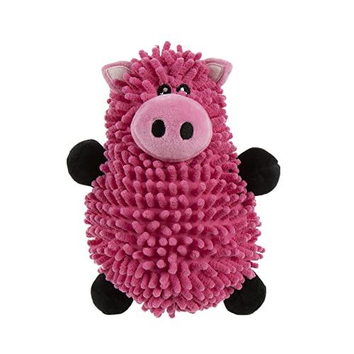 goDog Mopz Pig Squeaky Plush Dog Toy, Chew Guard Technology - Pink, Large - color: Pig Pink, size: Large