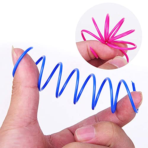 Andiker Cat Spring Toy, 12 Pc Colorful Cat Kicker Toys Interactive Cat Toys for Indoor Cats Swatting, Biting, Hunting to Kill Time and Keep Fit