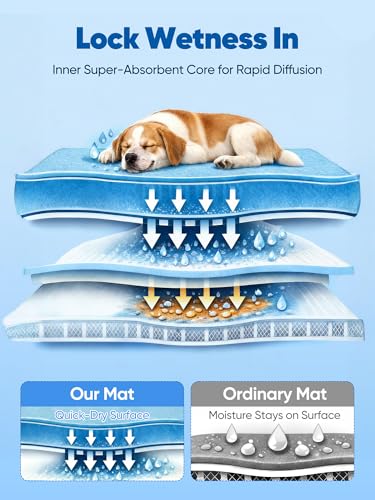 24x18in Dog Cooling Mat with One-Way Moisture & Arc-Chill 3.0 | Color-Changing Cool Indicator. Washable, Non-Slip Pet Bed. One-Way Moisture Tech Keeps Cool & Dry for Floors, Sofas, Kennels - color: Blue, size: S