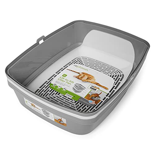 So Phresh by Petco Grey & White Lift-to-Sift Cat Litter Pan X-Large 22.4" L X 16.9" W X 10.6" H