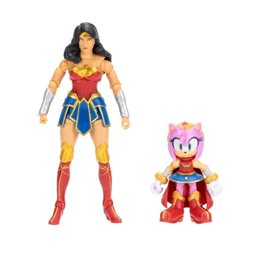 DC X Sonic the Hedgehog Amy as Wonder Woman & Wonder Woman 2.5/5-inch Figures Multipack - style: 5" Wonder Woman with 2.5" Amy Wonder Woman