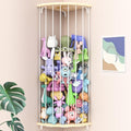Stuffed Animal Storage Wood Corner Plush Toys Holder with Star Pattern, Length Adjustable Hanging Stuffed Animal Toy Organizer Shelf for Nursery Play Room Bedroom Kid Room