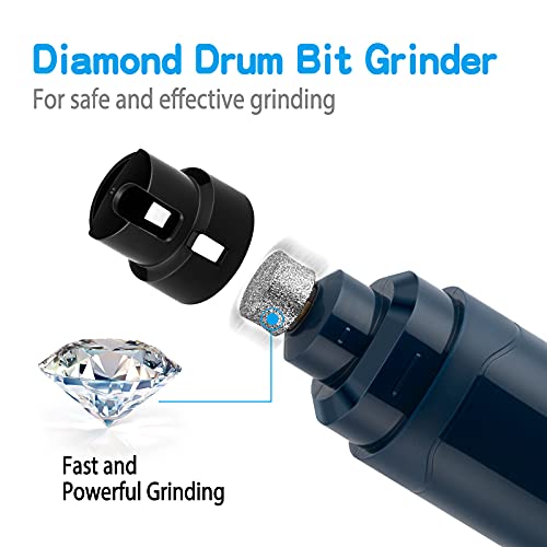 Casfuy Dog Nail Grinder Upgraded - Professional 2-Speed Whisper-Quiet Electric Pet Nail Trimmer Painless Paws Grooming & Smoothing for Small Medium Large Dogs & Cats (Dark Blue) - color: B-dark Blue