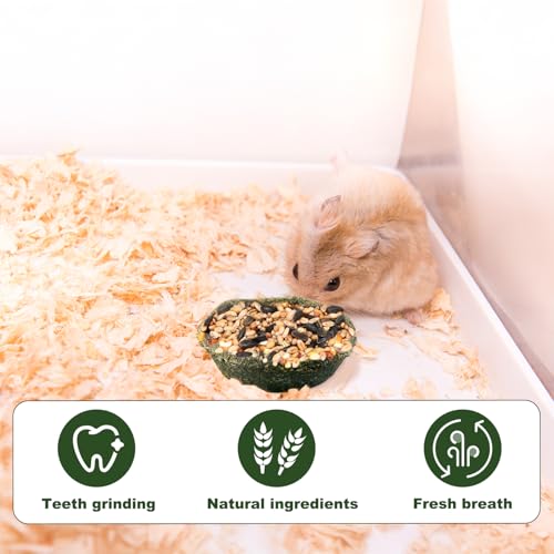5 Pack Furry Timothy Hay Chewing Bowl for Guinea Pig & Bunnies,Edible Guinea Pig Food,Guinea Pig Toys, Bunny Toys