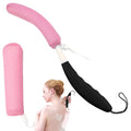 Shower Back Body Brush with Long Handle，15.35"Back Scrubber for Men & Women | Body Brush for Bath with Anti Slip Long Handle,Exfoliating Mesh Sponge Body Scrubber, Removable Curved Back Scrub Brush - size: Black+Pink Handle