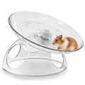 Hamster Wheel, 7 Inch Silent Exercise Running Wheel with Escape Holes, Quiet Spinner Toy for Guinea Pigs, Sugar Gliders, Gerbils (Transparency) - color: Transparency