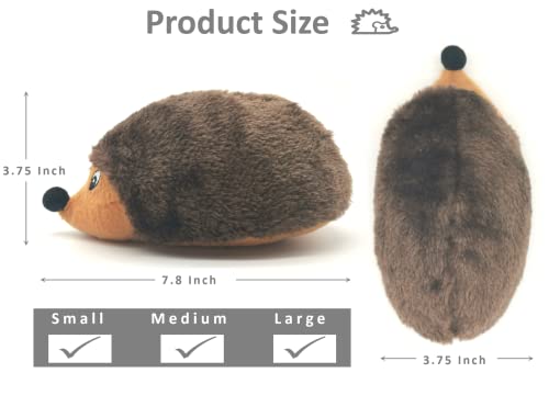 SUNKYPUP Hedgehogz Squeaky Dog Toy, Stuffed Plush Dog Toys for Small Medium Dogs (8 Inch (2 Pack))