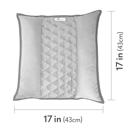 Paw Inspired Snuggle Bunny Bolster Bed, Gray/Light Gray, 17x17 Inch | Reversible Flop Mat, Ultra-Soft Fleece Bedding with Padded Sides for Rabbits, Cats, Dogs, Small Pets and Animals - color: Gray/Light Gray