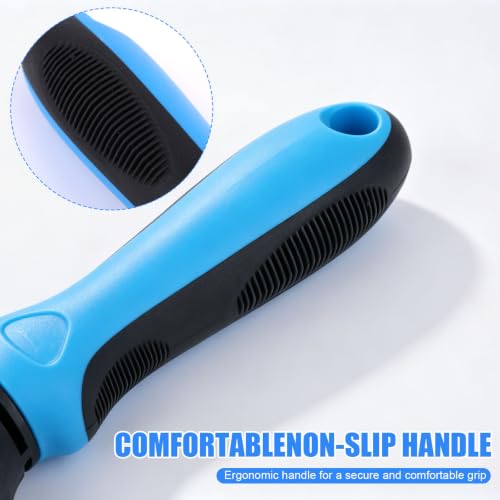 Professional Pet Grooming Tool, Dual Teeth Undercoat Rake & Dematting Comb Deshedding Grooming Comb Rake for Long & Short Hair Dogs