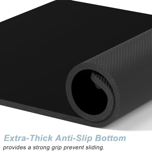Rnivvi Dog Food Mat, 12" x 19" Footprint Absorbent Dog Cat Bowl Mat for Food and Water, Cute Anti-Slip Rubber Pet Feeding Rug Protect Floors, Puppy Placemat for Feeding & Watering Supplies, Black - color: A-Black Footprint, size: 12"x19" (Regular)