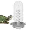 Turtle Brush with Suction Cup for Tank, Three High Suction Power Suction Cup Turtle Shell Cleaning Brush, White - color: White