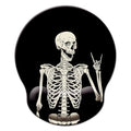 Mouse Pad with Wrist Support, Ergonomic Mouse Pad with Memory Foam Wrist Rest Cushion, Non-Slip Rubber Base Gaming Mice Pad for Home Office Computer Laptop, Human Skeleton - color: L-human skeleton