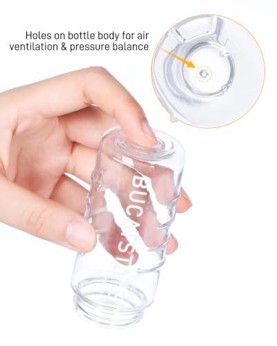 BUCATSTATE 100ml Hamster Water Bottle Small Pet Water Bottle | 3.4oz Leak-Proof Water Bottle with Stainless Steel Spout, Adjustable Bracket for Chinchilla Gerbil Mouse, fits Wire Cage - size: 3.38OZ