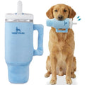 Nestpark Tumbler Cup Funny Dog Toy - Parody Plush Squeaky Crinkle Dog Toy (Chambray Blue) - color: Chambray Blue