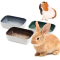3 Pack Hamster Ceramic Bowl Small Animals Anti-Turning Food Water Bowl for Rabbit Sugar Glider Hamster Guinea Pig Hedgehog Squirrel ((Blue, Green and Brown)