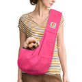 Tomkas Dog Cat Carrier Sling Classic Pocket & Classic Strap(M,Rose red) - color: Rose Red