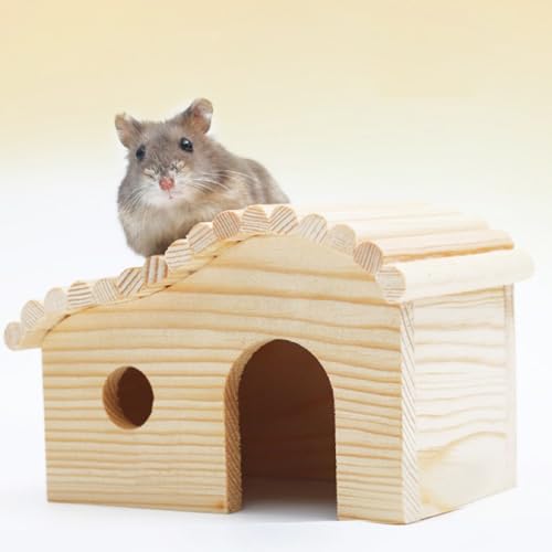 Hamster Hideout House, Forest Wooden Gerbil Hides for Dwarf Syrian | Hamster House Gerbil House Hamster Hides for Small Dwarf Hamster Gerbil Mouse Small Animals