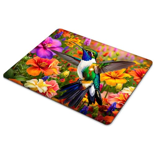 Flower Hummingbird Mouse pad Customized Mousepad Non-Slip Rubber Base Mouse Pads for Computers Laptop Office Desk Accessories Mouse pad - color: Flower hummingbird