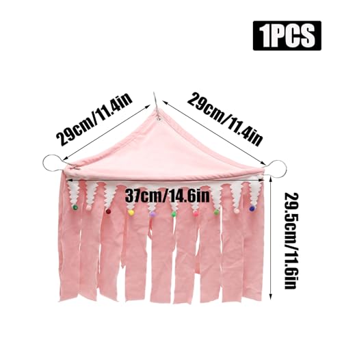 Guinea Pig Hideout Pets Forest Cage Corner Hideout Fleece Toys Cage Accessories for Guinea Pig, Bunny, Chinchilla, Hamster, Rabbit and Other Small Pets, Pink - color: Pink